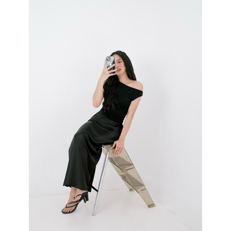 Renaette - KAIA SKIRT - Bawahan - Rok Satin Full Furing - Silk Premium - Satin Panjang - Rok Silky Maxi