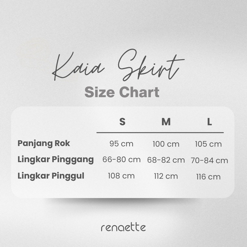 Renaette - KAIA SKIRT - Bawahan - Rok Satin Full Furing - Silk Premium - Satin Panjang - Rok Silky Maxi