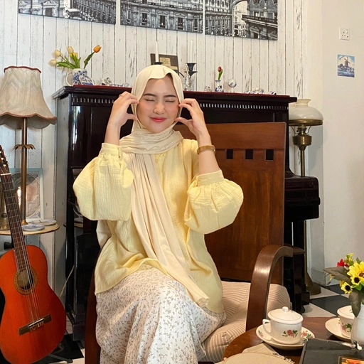 Image of Renaette - SEAN BLOUSE - Korean Blouse - Atasan - Kemeja Katun Muslim Wanita