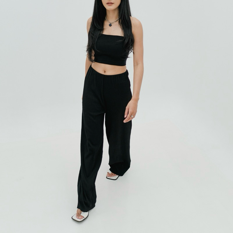 Renaette - KALE PLEATS CULLOTE - Bawahan Highwaist - Kulot Wanita Premium - Celana Panjang Wanita - Loose Pants - Flare Pants