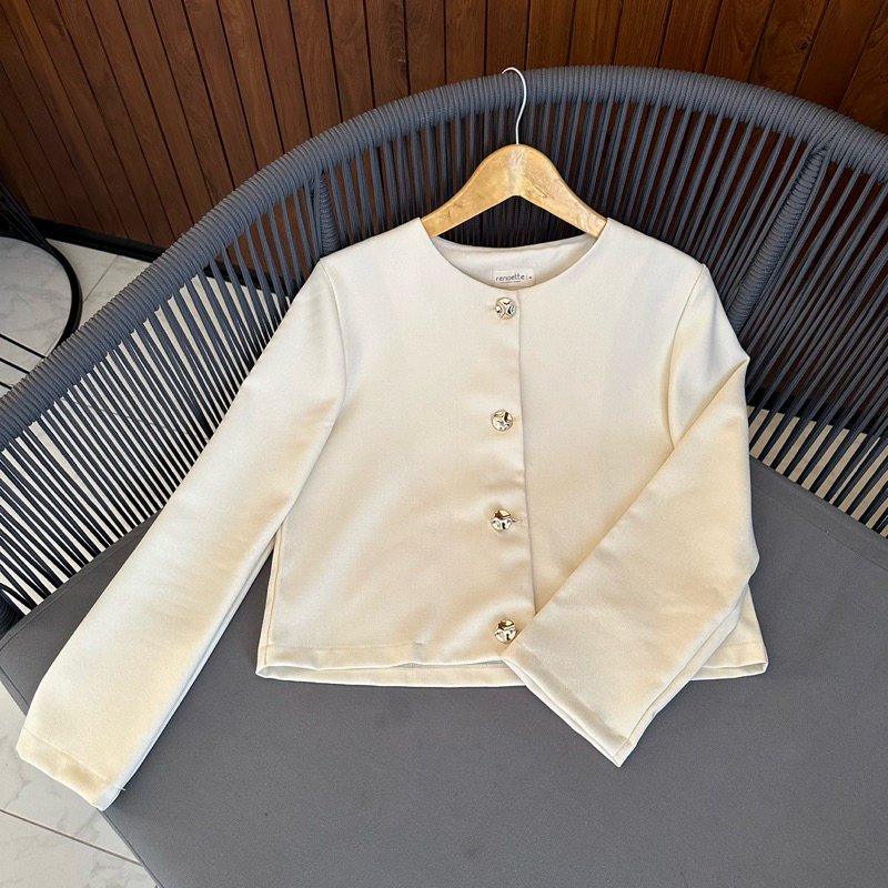 Renaette - JAZY BLAZER - Atasan Formal Wanita - Blazer Polos Korean Style