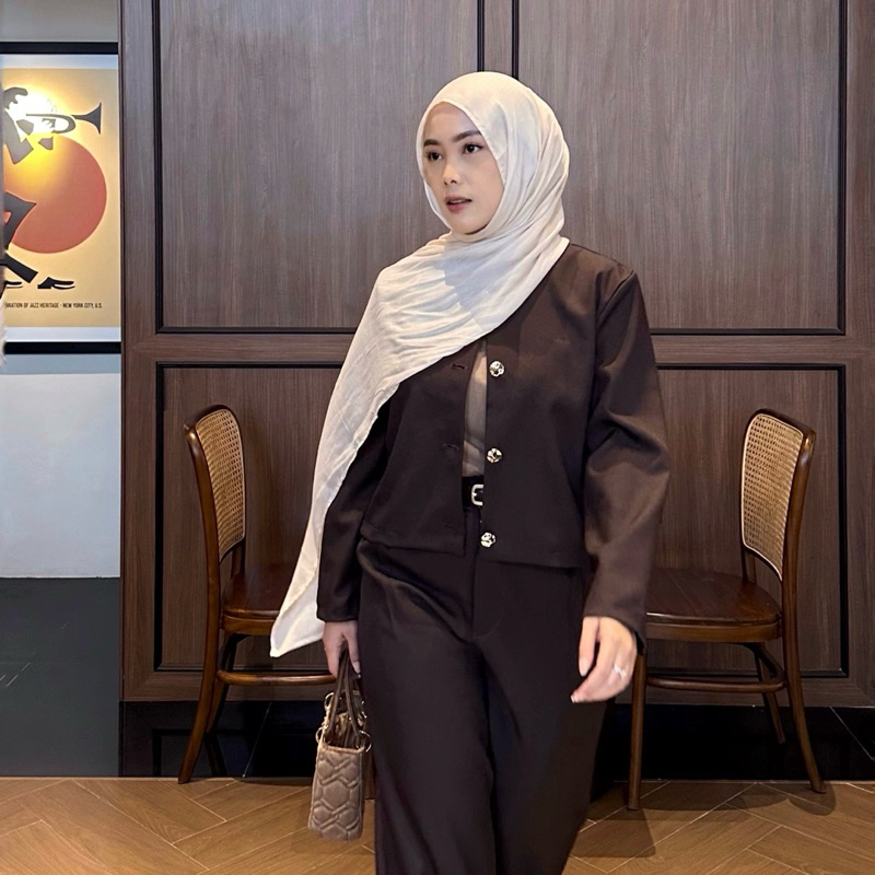Renaette - JAZY BLAZER - Atasan Formal Wanita - Blazer Polos Korean Style