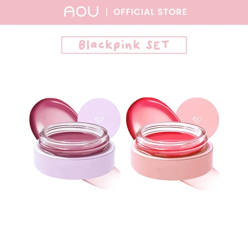 Image of OFFICIAL AOU BLACKPINK SET - GLOWY TINT APPLE BALM(LISA BALM) & MULBERRY BALM(JENNIE BALM)