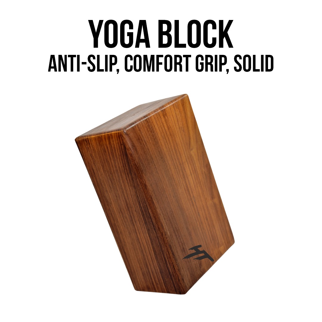 Wooden Solid Yoga Block by Hypertrophy – Balok Blok Kayu Senam Pilates Yoga Brick Alat Yoga Fitness Stretching