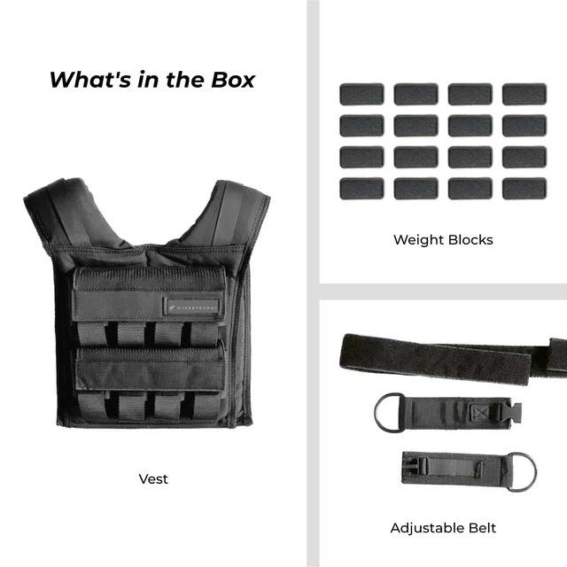 Adjustable Weight Vest Rompi Olahraga Beban Pemberat Badan Bending Crosssfit Fitness Gym Hypertrophy