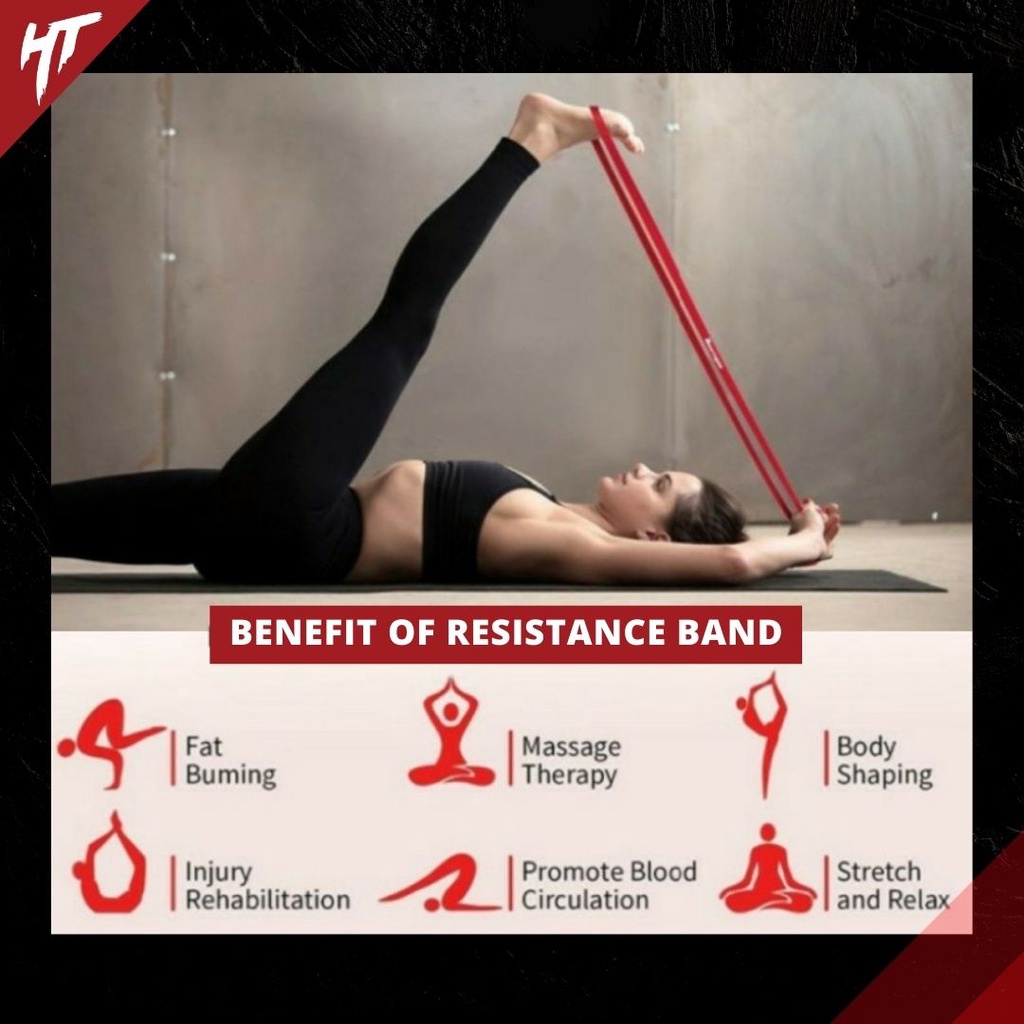 Alat Fitness Resistance / Power Band Hijau Light - (5-15 pounds / 2.3-6.8kg) Body Premium Latex Stretching Pull Up Elastis Home Workout Gym Yoga Olahraga Senam Aerobik Kettler