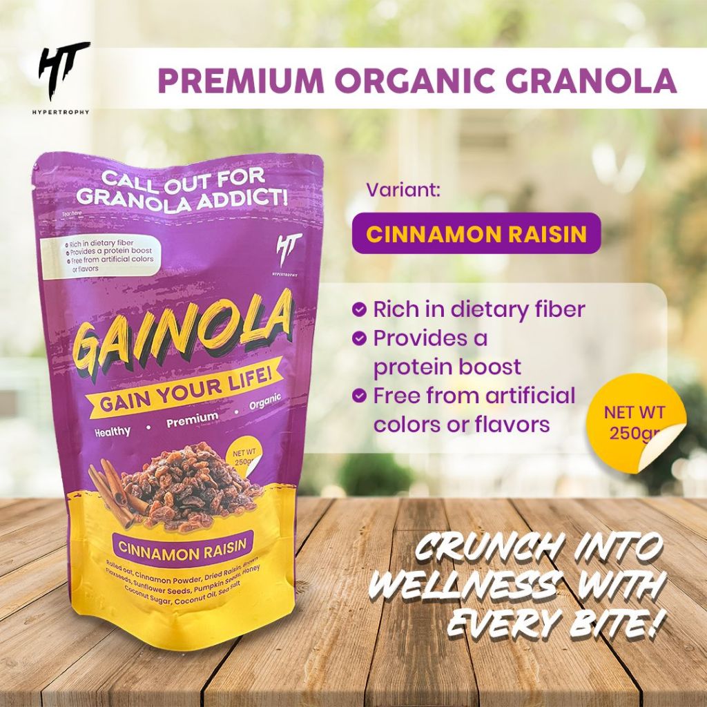 Gainola Premium Organic Roasted Granola Pure Healthy Alami Panggang Organik Tanpa Pengawet