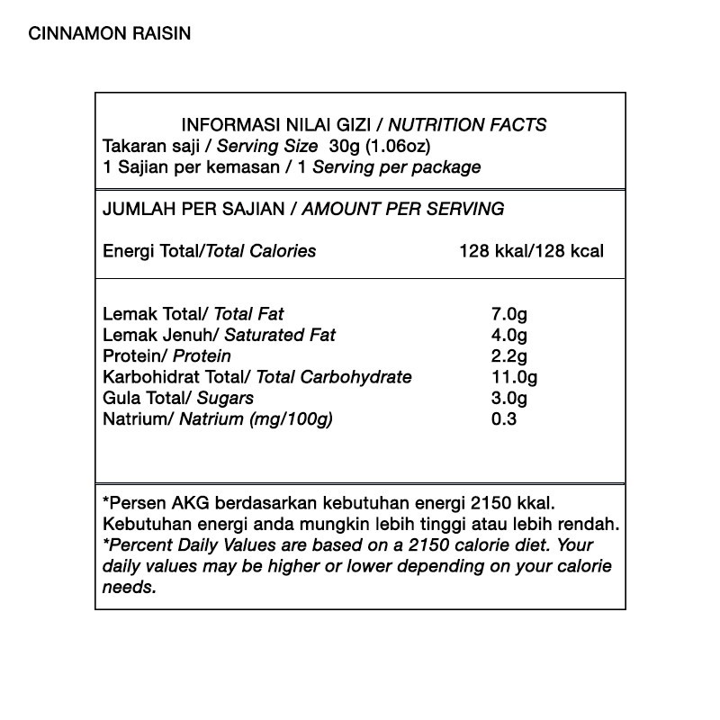 Gainola Premium Organic Roasted Granola Pure Healthy Alami Panggang Organik Tanpa Pengawet