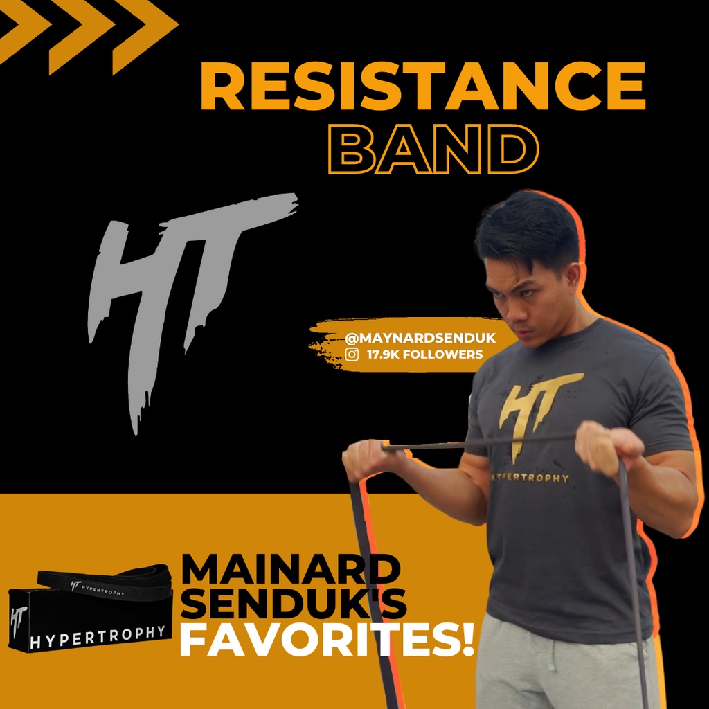 Alat Fitness Resistance / Power Band Hitam Medium - (35-70 pounds / 15.9-31.8 kg) Body Premium Latex Stretching Pull Up Elastis Home Workout Gym Yoga Olahraga Senam Aerobik Kettler