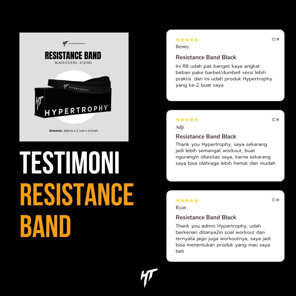 Alat Fitness Resistance / Power Band Hitam Medium - (35-70 pounds / 15.9-31.8 kg) Body Premium Latex Stretching Pull Up Elastis Home Workout Gym Yoga Olahraga Senam Aerobik Kettler
