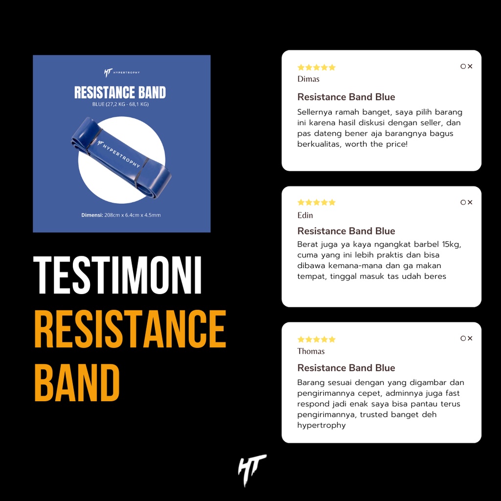 Alat Fitness Resistance / Power Band Blue Very Heavy - (27 - 68 kg) Body Premium Latex Stretching Pull Up Elastis Home Workout Gym Yoga Olahraga Senam Aerobik Kettler