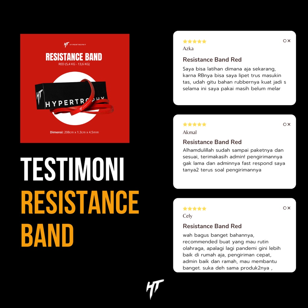 Alat Fitness Resistance / Power Band Merah Light - (12-30 pounds / 5,4-13,6kg) Body Premium Latex Stretching Pull Up Elastis Home Workout Gym Yoga Olahraga Senam Aerobik Kettler