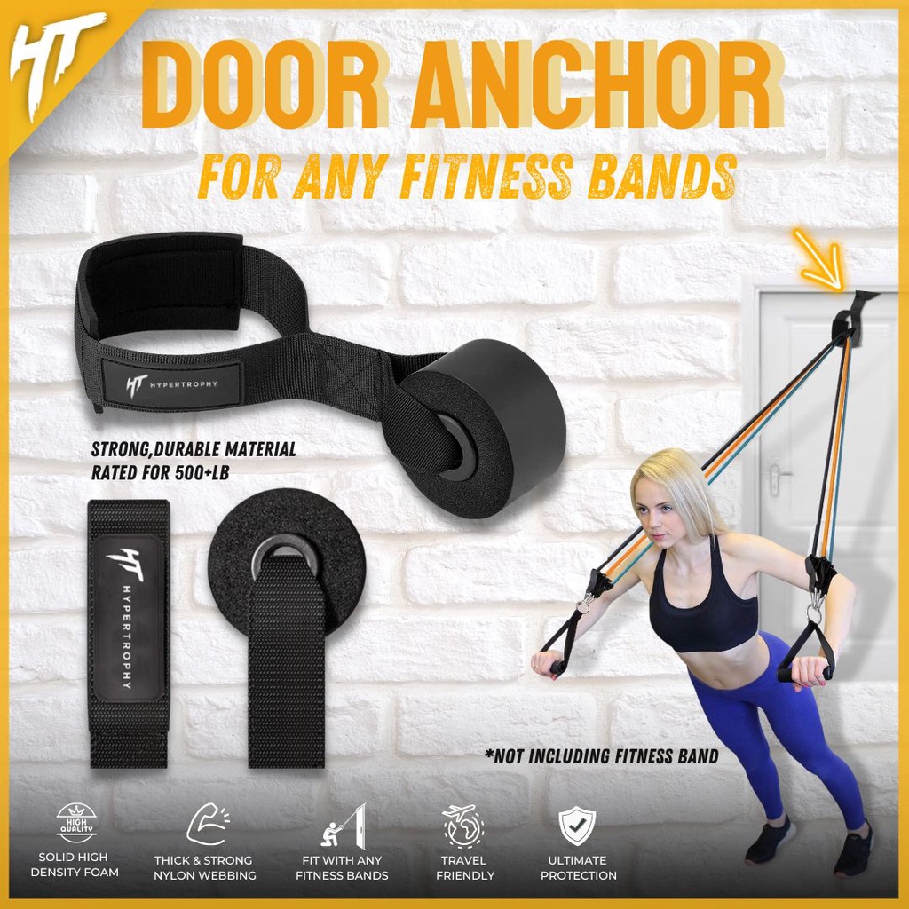 Door Anchor Hypertrophy for Resistance Tube Power Bands Power Yoga Home Workout Calisthenics Body Premium Latex Stretching Pull Up Elastis Home Workout Gym Yoga Olahraga Senam Aerobik Kettler
