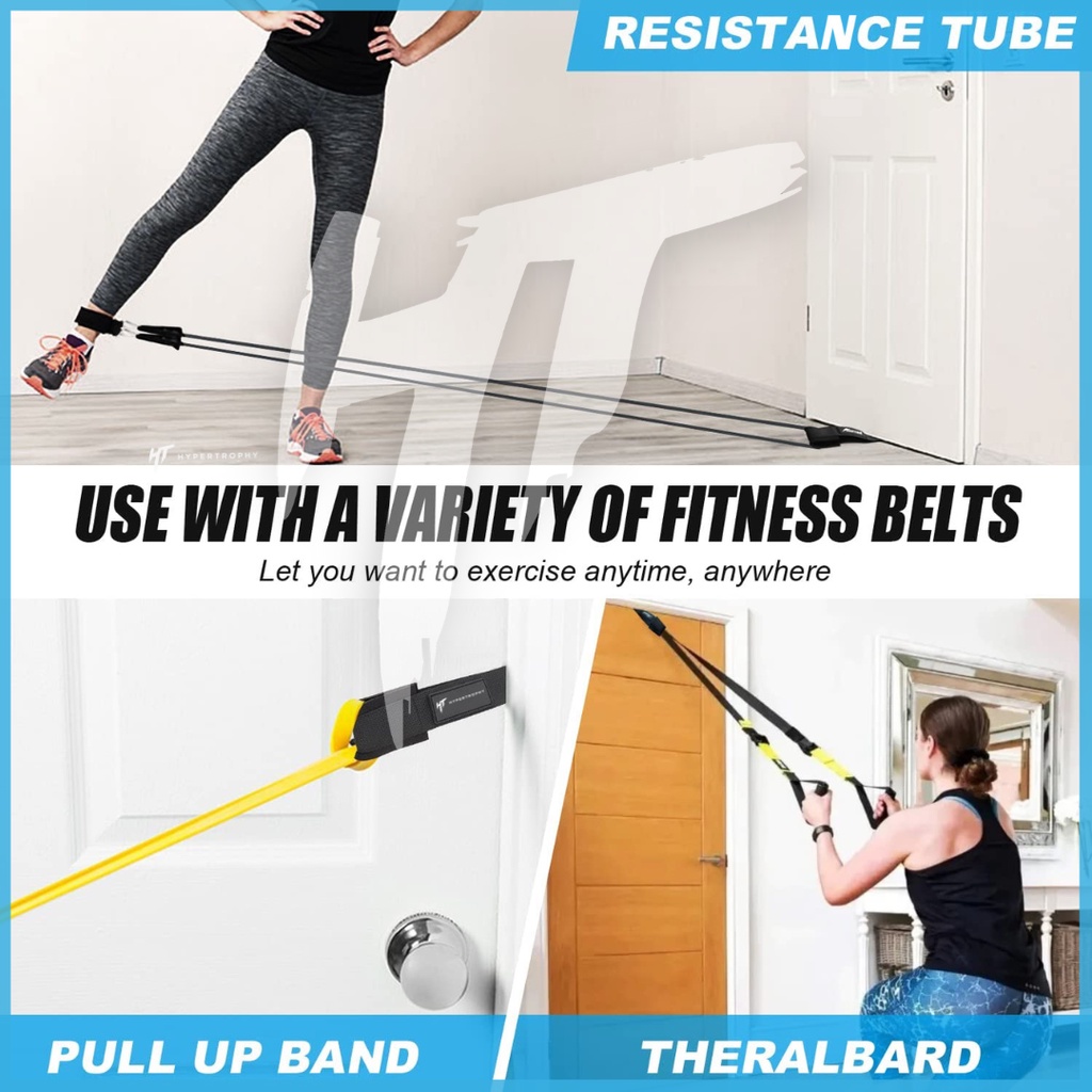 Door Anchor Hypertrophy for Resistance Tube Power Bands Power Yoga Home Workout Calisthenics Body Premium Latex Stretching Pull Up Elastis Home Workout Gym Yoga Olahraga Senam Aerobik Kettler