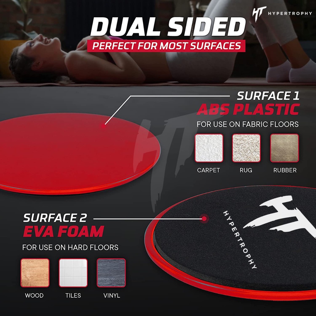 Fitness Power Slider Sliding Disc Gliding Plate Dual Core Exercise Portable Home Workout Gym Yoga