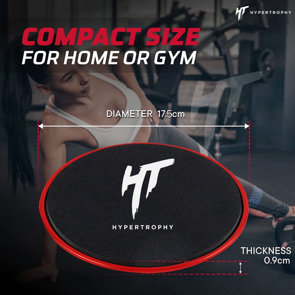 Fitness Power Slider Sliding Disc Gliding Plate Dual Core Exercise Portable Home Workout Gym Yoga