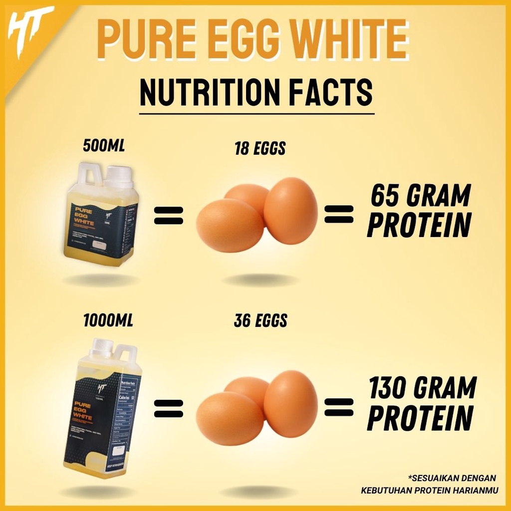 Hypertrophy Egg White Liquid Cairan Putih Telur Pasteurisasi Premium Tanpa Bakteri Suplemen Whey Protein Cair Tanpa Kalori Lemak