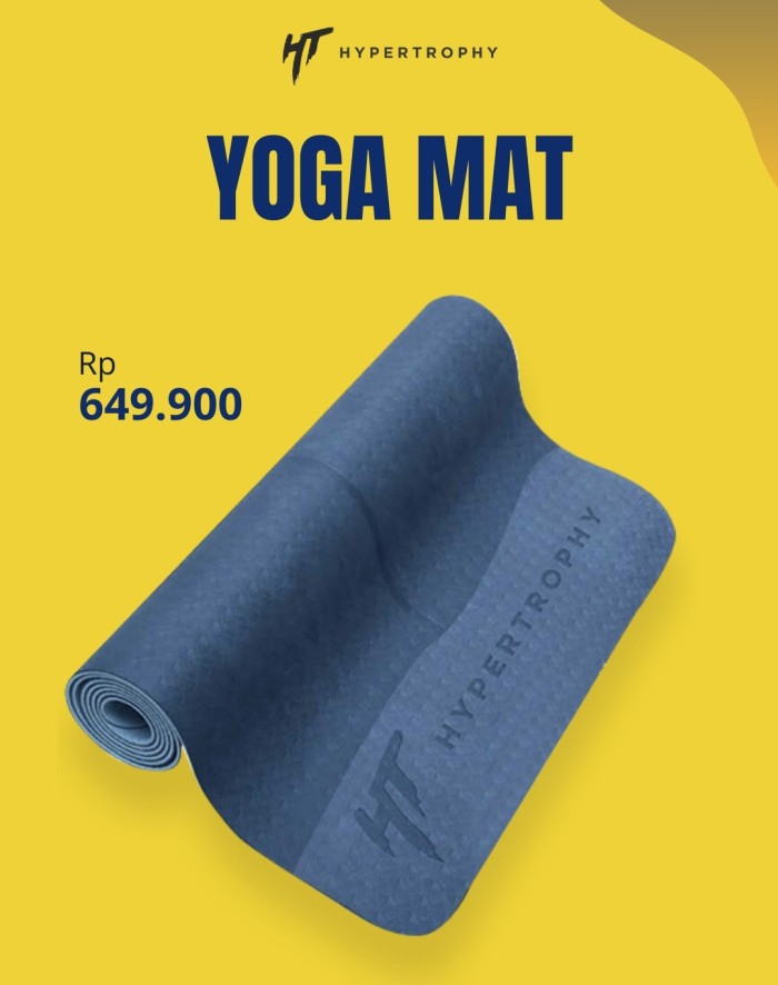 Rubber Yoga Mat Karpet Matras Pilates Olahraga Natural Eco Friendly