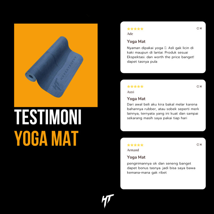 Rubber Yoga Mat Karpet Matras Pilates Olahraga Natural Eco Friendly