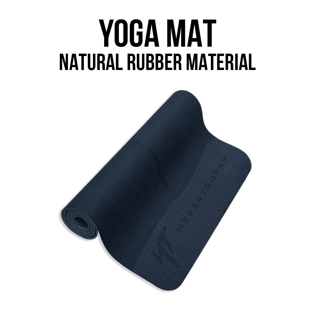 Rubber Yoga Mat Karpet Matras Pilates Olahraga Natural Eco Friendly