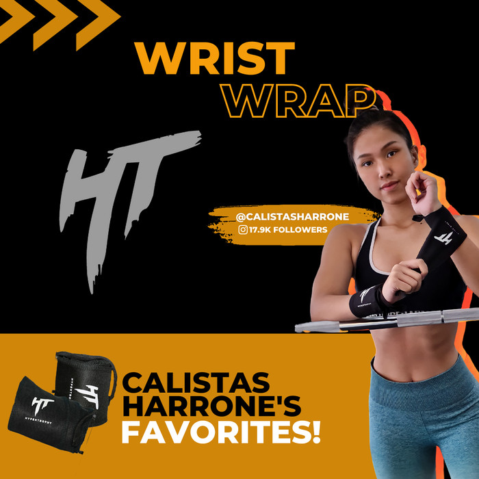 Wrist Wrap Hand Strap Support Band Weight Lifting Hypertrophy Black