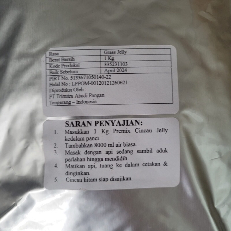Cincau Grass Jelly Instan 1 Kg