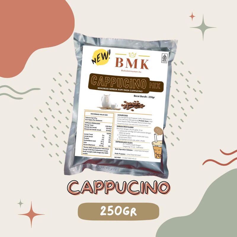 Bubuk Minuman BMK Mix 250 Gram - Taro - Greentea - Thaitea - Redvelvet - Dark Choco - Cappucino