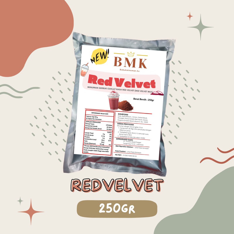 Bubuk Minuman BMK Mix 250 Gram - Taro - Greentea - Thaitea - Redvelvet - Dark Choco - Cappucino