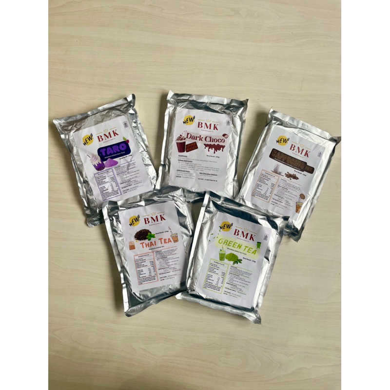 Bubuk Minuman BMK Mix 250 Gram - Taro - Greentea - Thaitea - Redvelvet - Dark Choco - Cappucino