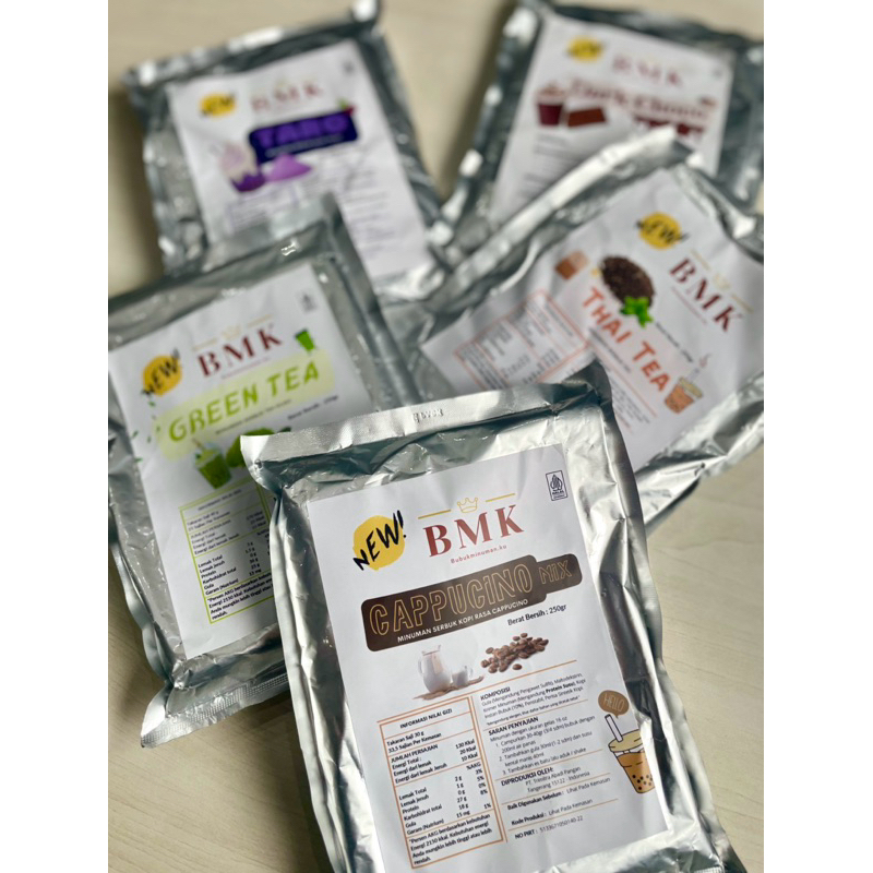 Bubuk Minuman BMK Mix 250 Gram - Taro - Greentea - Thaitea - Redvelvet - Dark Choco - Cappucino