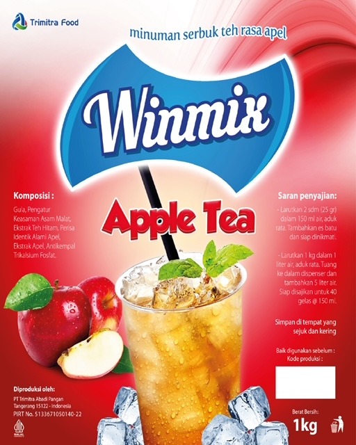 Bubuk Minuman Apple Tea - Appletea Premium Winmix 1 Kg