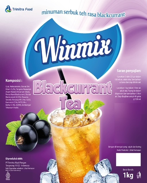 Bubuk Minuman Blackcurrant Tea - BlackcurrantTea Premium Winmix 1 Kg
