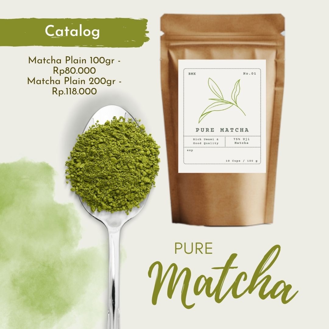BMK Matcha Pure Premium Plain Powder - 100 gr - 200 gr
