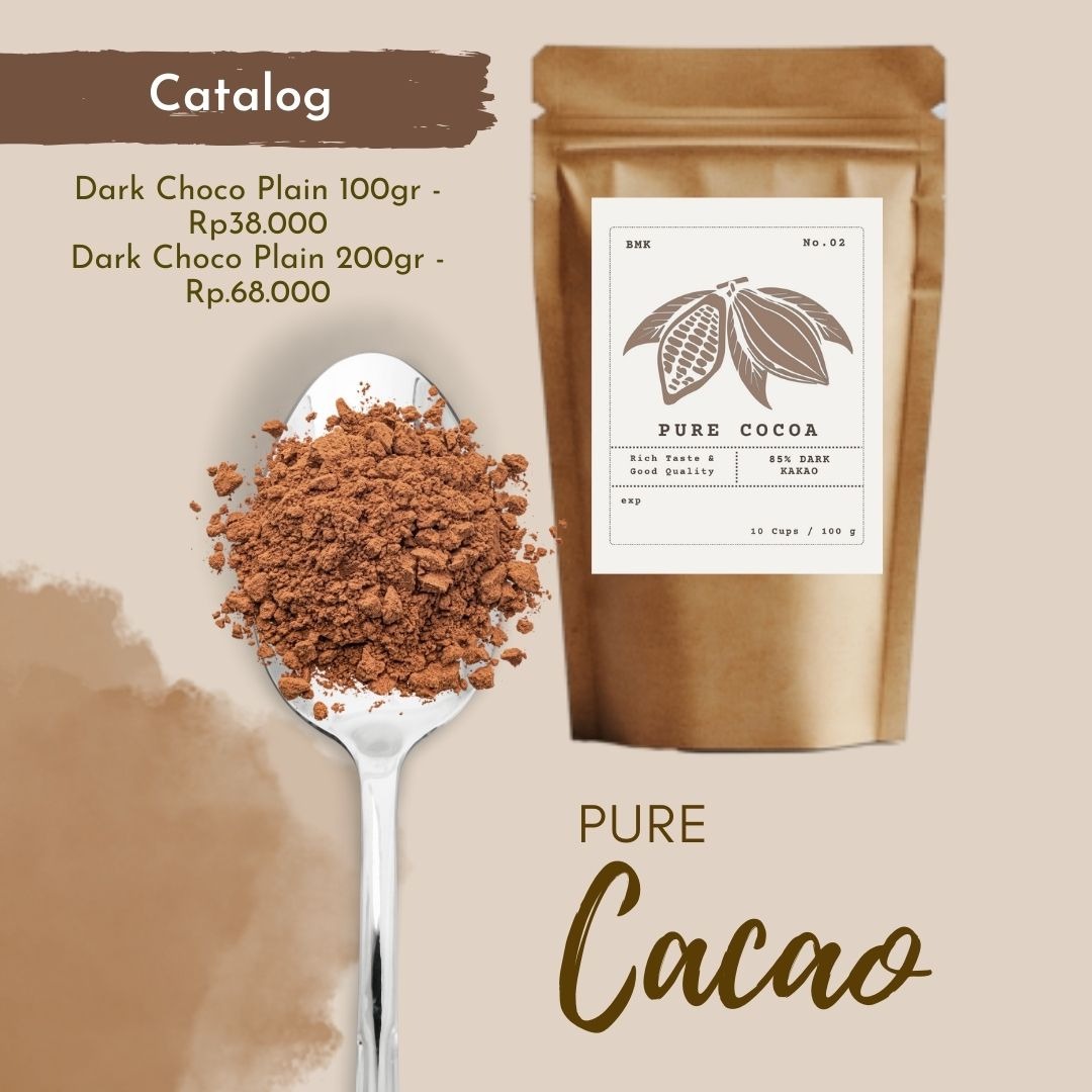 BMK Dark Choco Kakao Pure Premium Plain - 100 gr - 200 gr