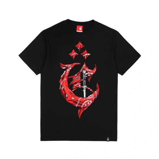 Image of T- SHIRT  CROSSOVERBDG “LOGO BANDANA” BLACK