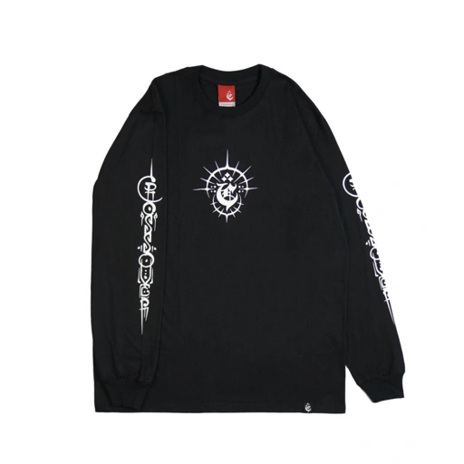 Image of LONG SLEEVE CROSSOVER AMULE BLACK
