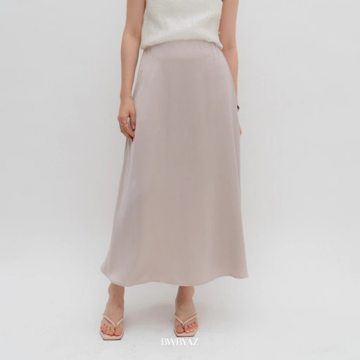 Image of MAGNOLIA FLOWY SILK SKIRT || READY STOCK