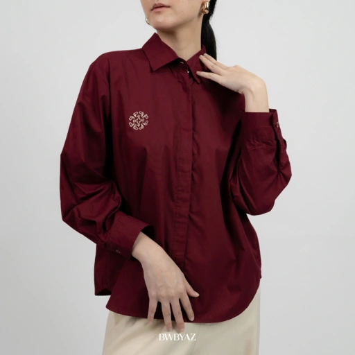 Image of BWBYAZ - Syaaline Embroidery Shirt [READY STOCK]