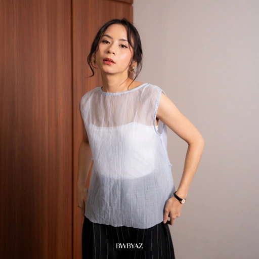 Image of SHIREEN FLARE SLEEVELESS TOP [READY STOCK]