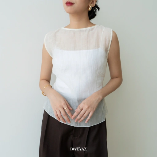 Image of SHIREEN FLARE SLEEVELESS TOP [READY STOCK]