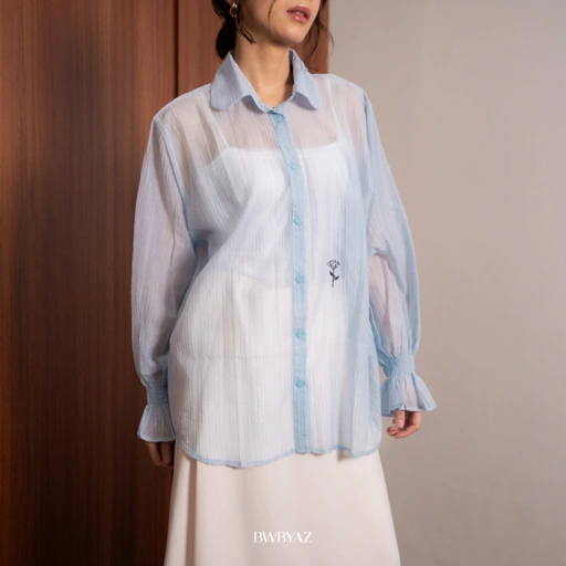 Image of BWBYAZ - ASMARA COLLECTION | GLADYS BISHOP BLOUSE | READY STOCK