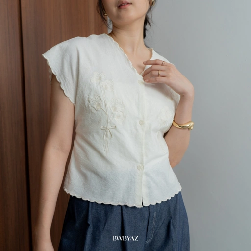 Image of ALAIA EMBROIDERY TIE VEST [READY STOCK]