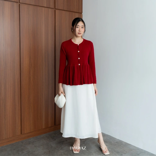 Image of IRISH KNIT PEPLUM CARDIGAN [READY STOCK]