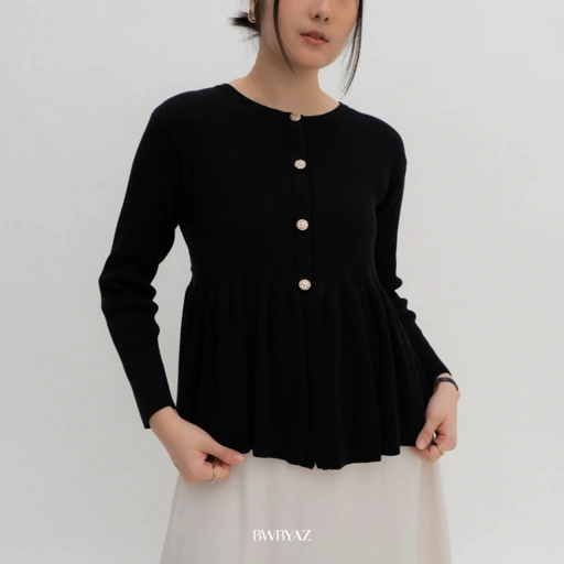 Image of IRISH KNIT PEPLUM CARDIGAN [READY STOCK]