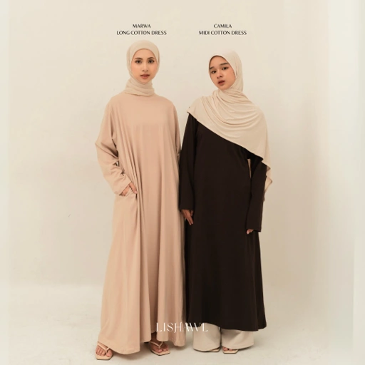 Image of LISHAWL - CAMILA MIDI COTTON DRESS