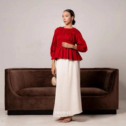Image of BWBYAZ - PAMELA SHIRED BLOUSE (NEW COLOUR) - READY STOCK