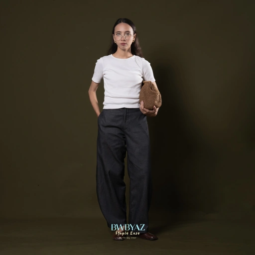 Image of BWBYAZ STAPLE EASE - JAXIE BARREL PANTS NEW COLOUR (READY STOCK)