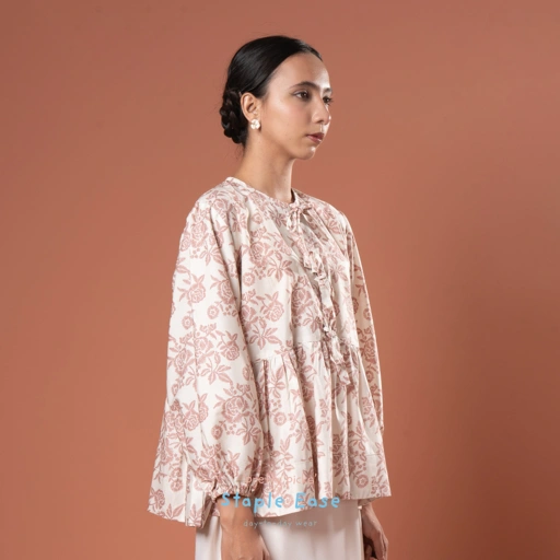 Image of BWBYAZ STAPLE EASE – CIARA FLOWER BLOUSE