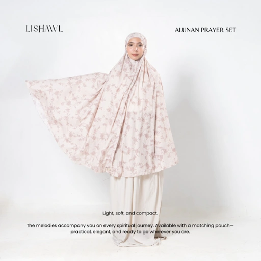 Image of LISHAWL - ALUNAN PRAYER SET - MUKENA TRAVEL (READY STOCK)