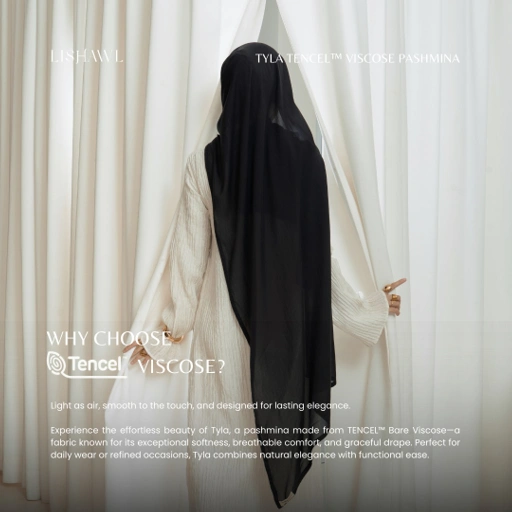 Image of LISHAWL - TYLA TENCEL VISCOSE PASHMINA (READY STOCK)